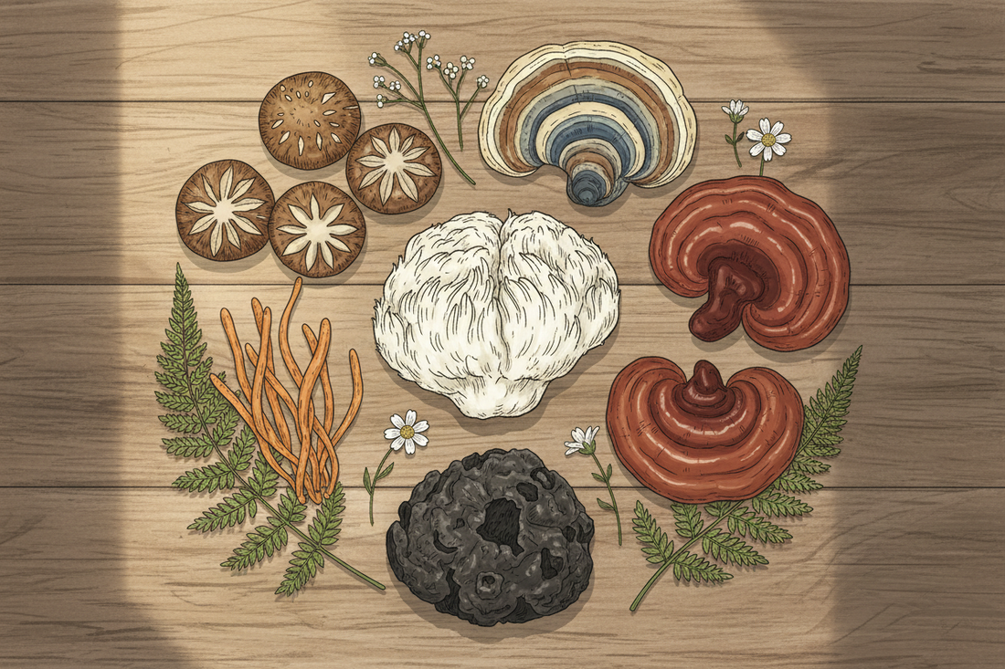 Functional Mushrooms: The Beginner's Guide to 6 Powerful Varieties