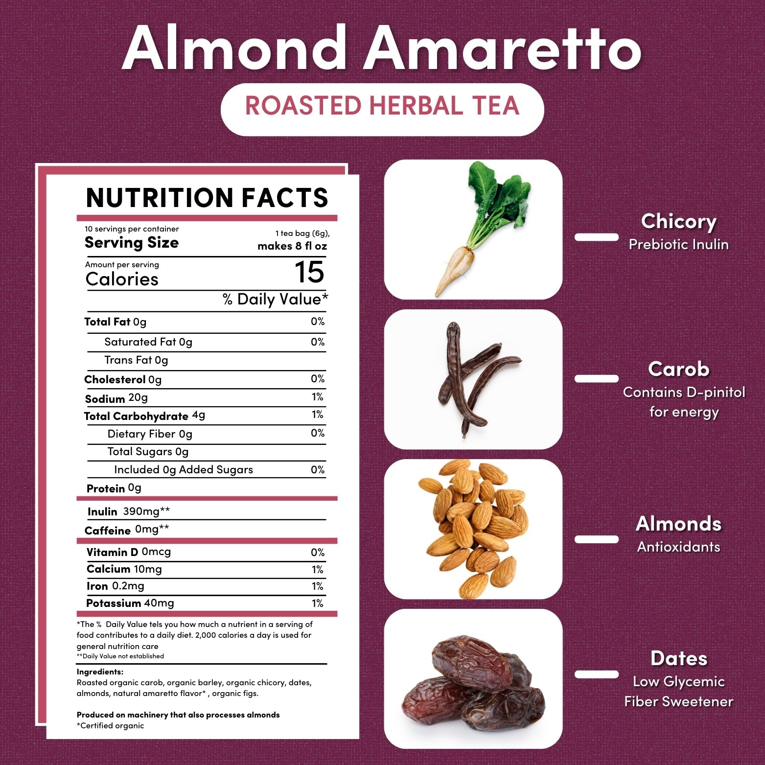 Almond Amaretto Roasted Herbal Tea