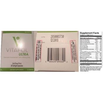 Vitafol® Ultra Prenatal Supplement – 30 Softgels (5x6 Unit Pack)
