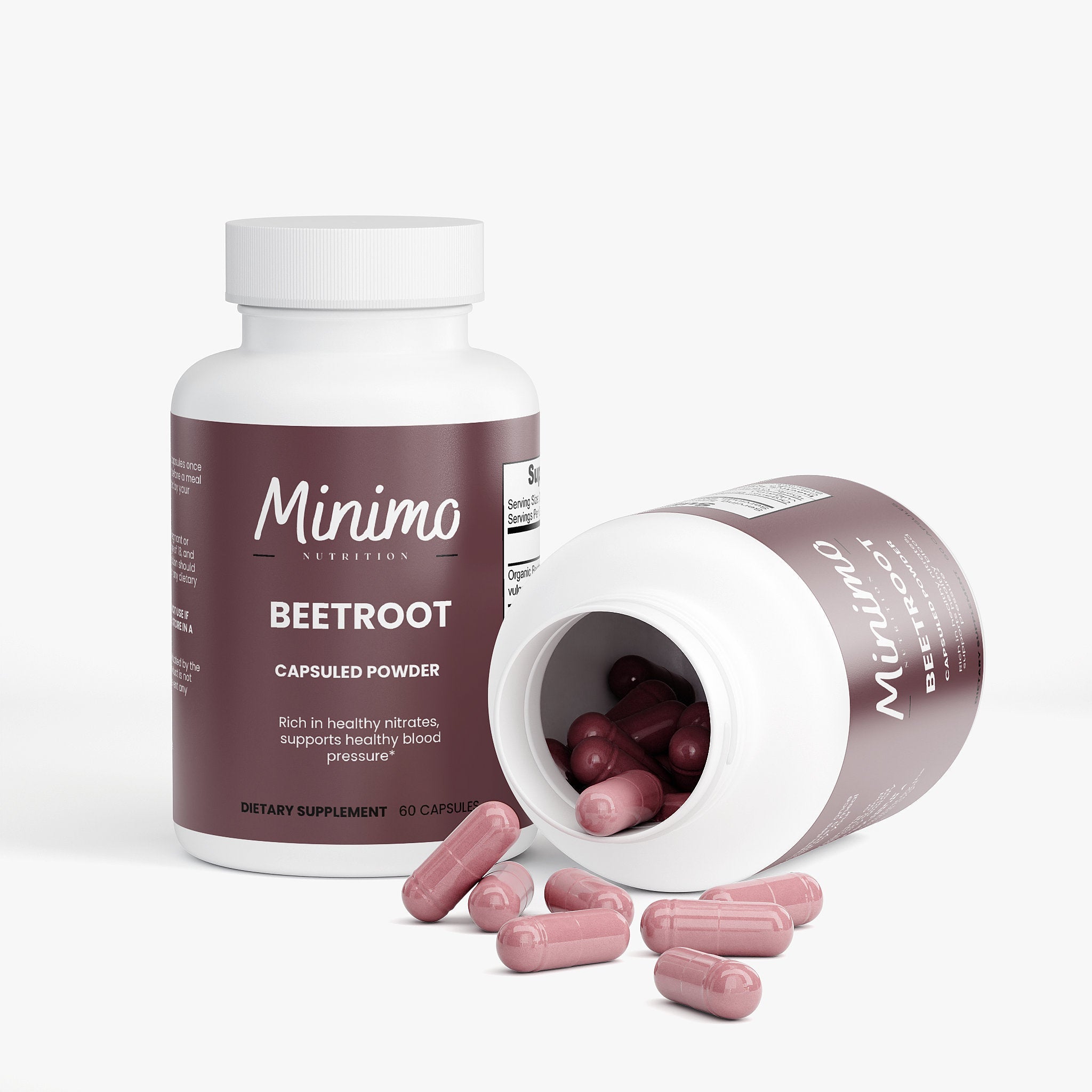 Organic Beetroot Capsuled Powder, 60 ct.