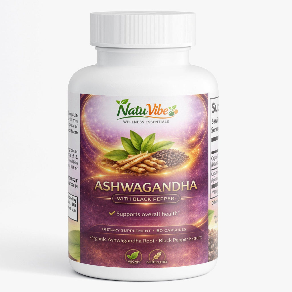 Organic Ashwagandha with Organic Black Pepper 60 capsules