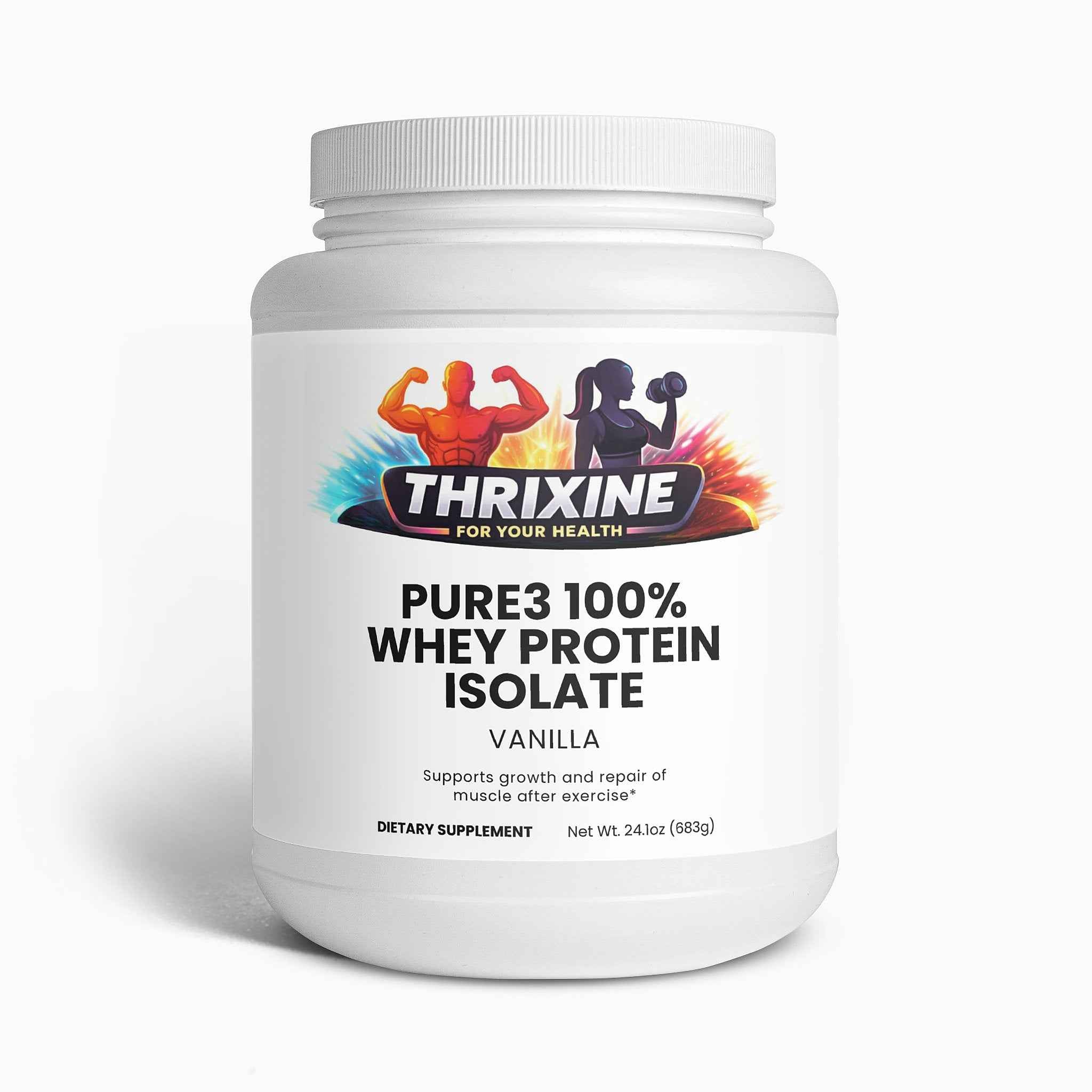 Pure3 100% Whey Protein Isolate (Vanilla) Made in the USA