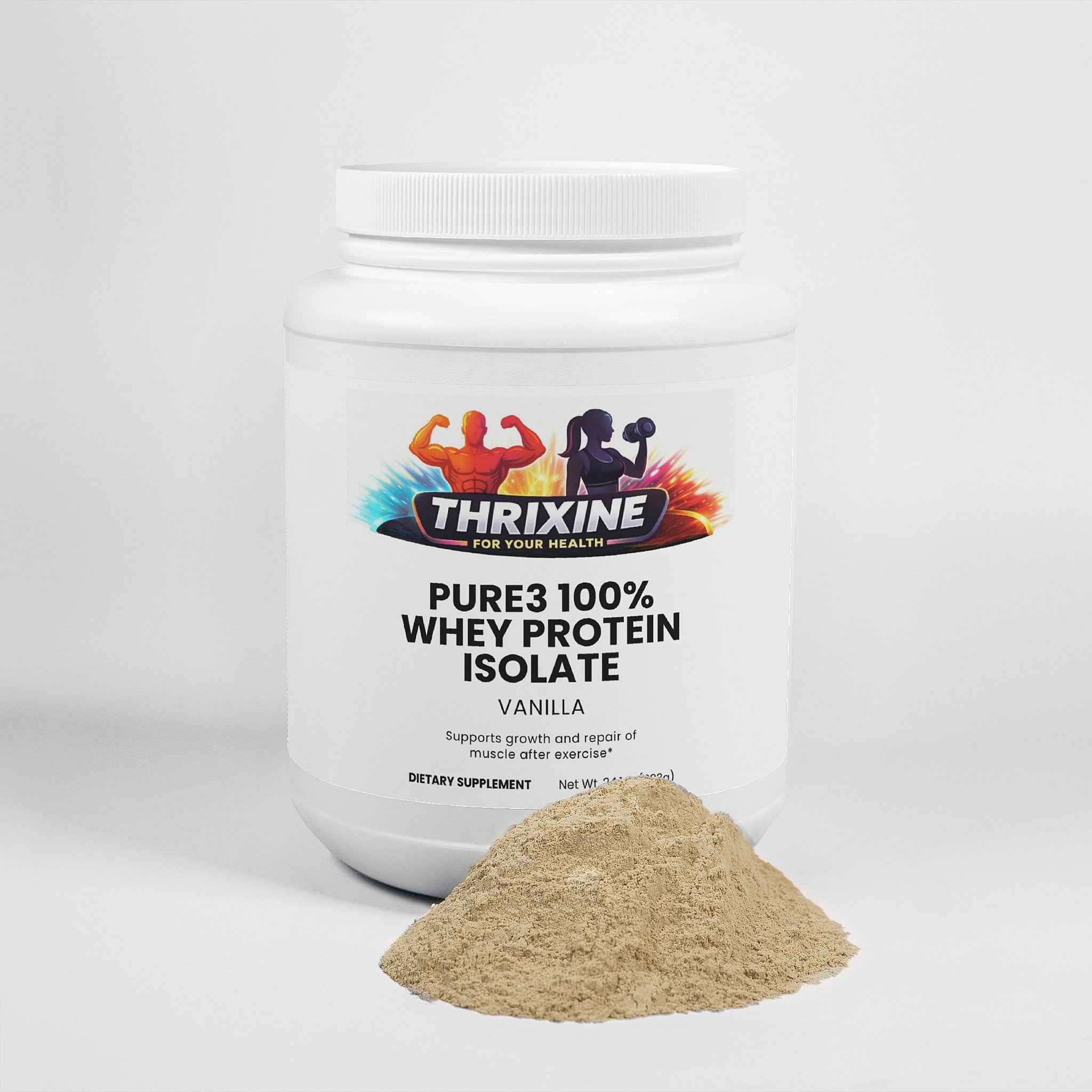 Pure3 100% Whey Protein Isolate (Vanilla) Made in the USA