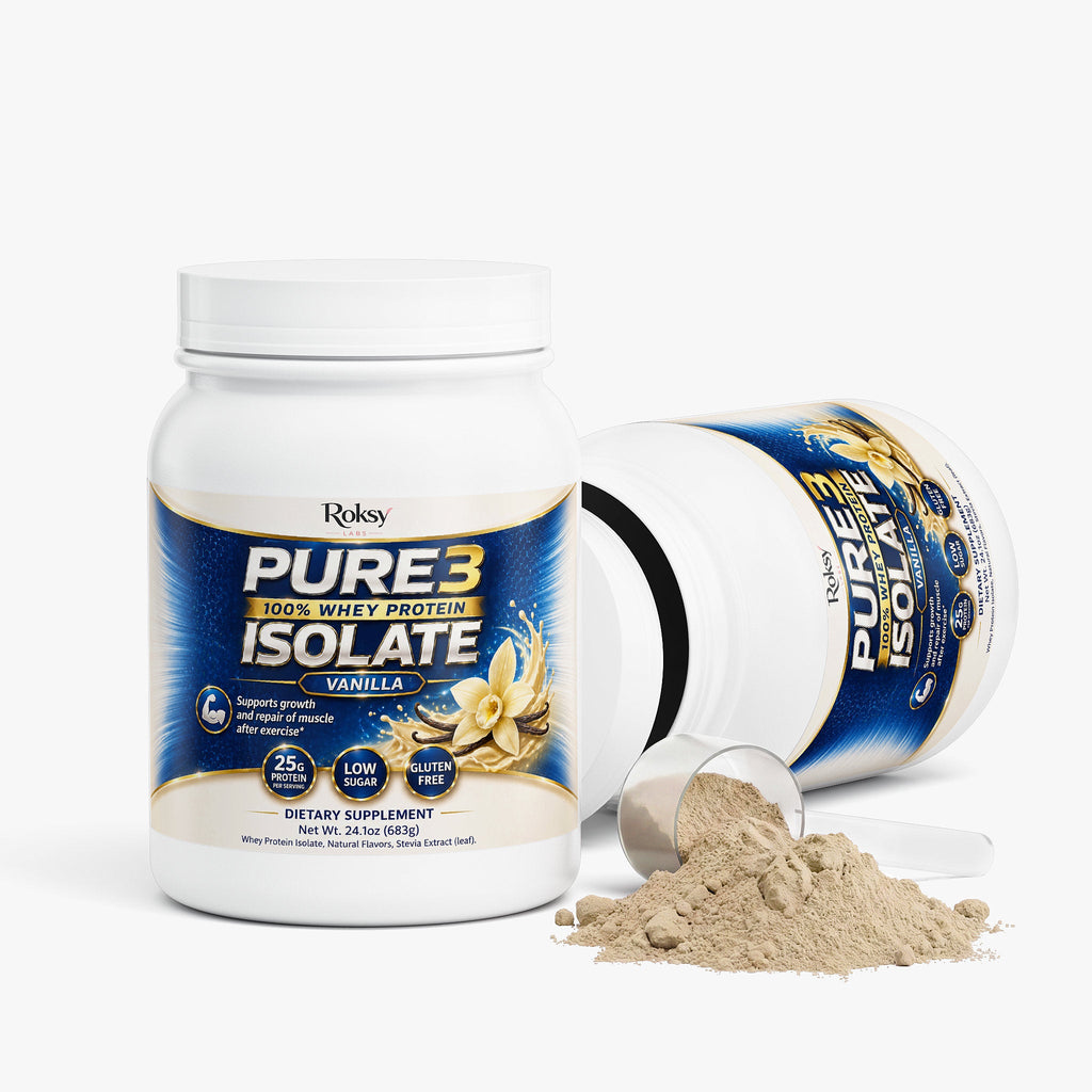 Pure3 100% Whey Protein Isolate (Vanilla) 2 lb