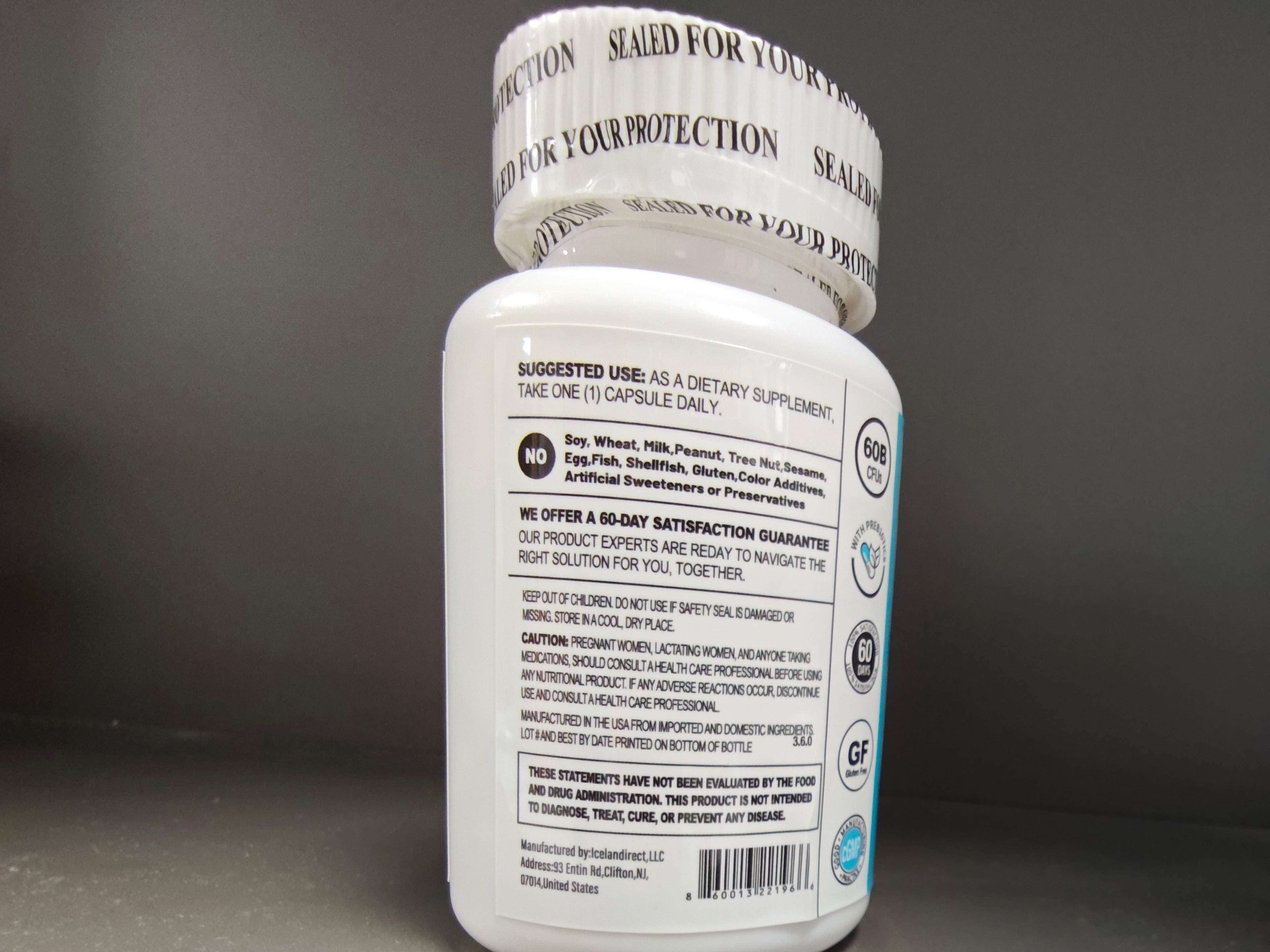 60 Billion CFU Probiotic Capsules  Acid-Resistant Stomach-Resistant Formula  Intestinal Delivery Technology  Digestive & Immune Health Support  Daily Gut Wellness Supplement