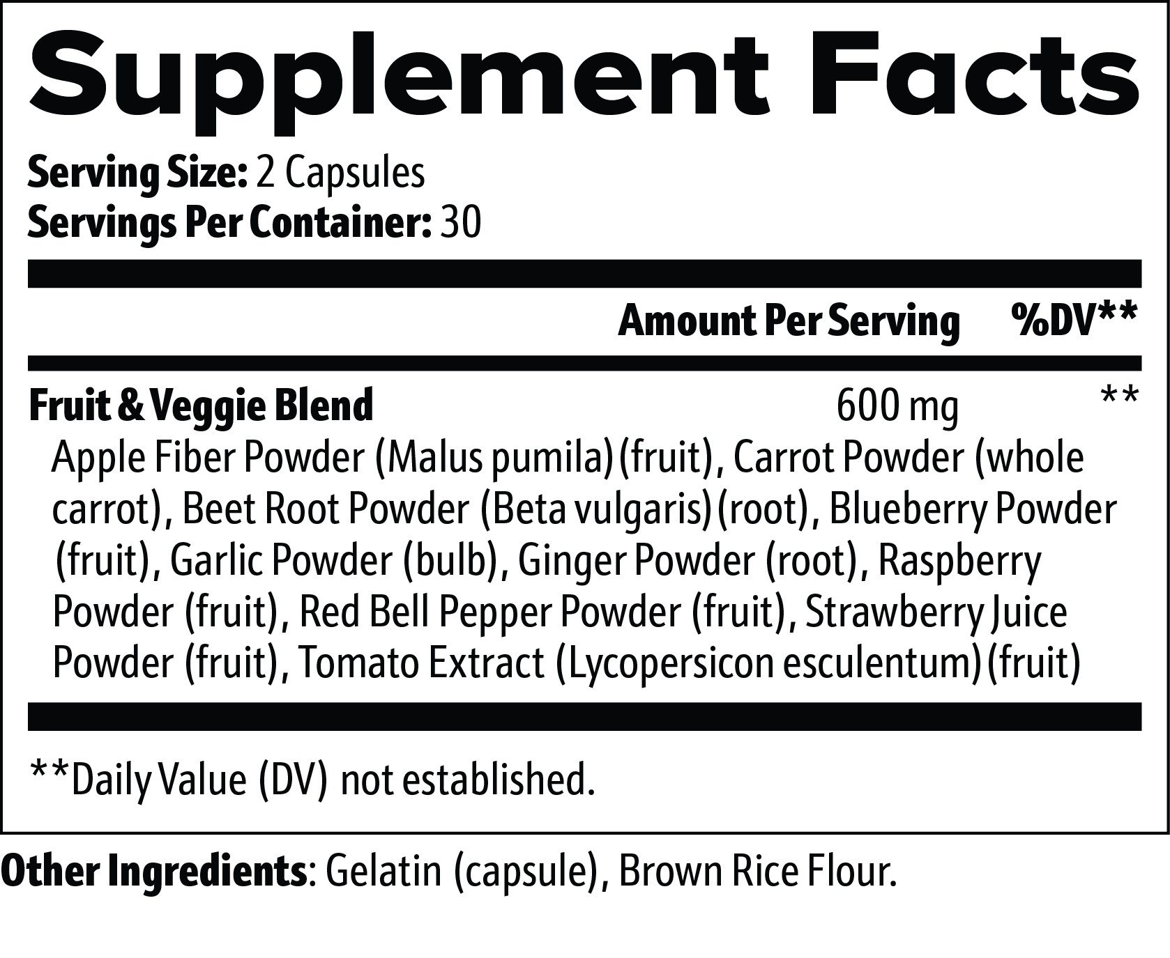 Phytoniq Fruits & Veggies |Digestive Support Capsules | 60 Count