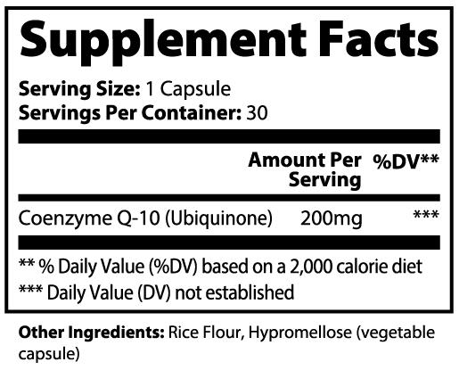 CoQ10 Ubiquinone, 30 ct.