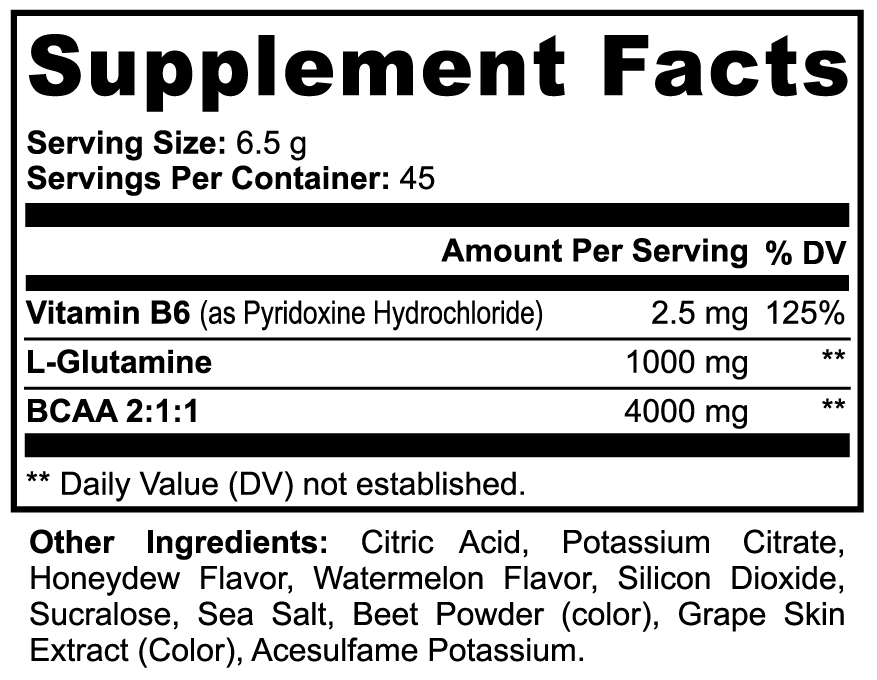 BCAA Post Workout Powder Made with Love in the USA