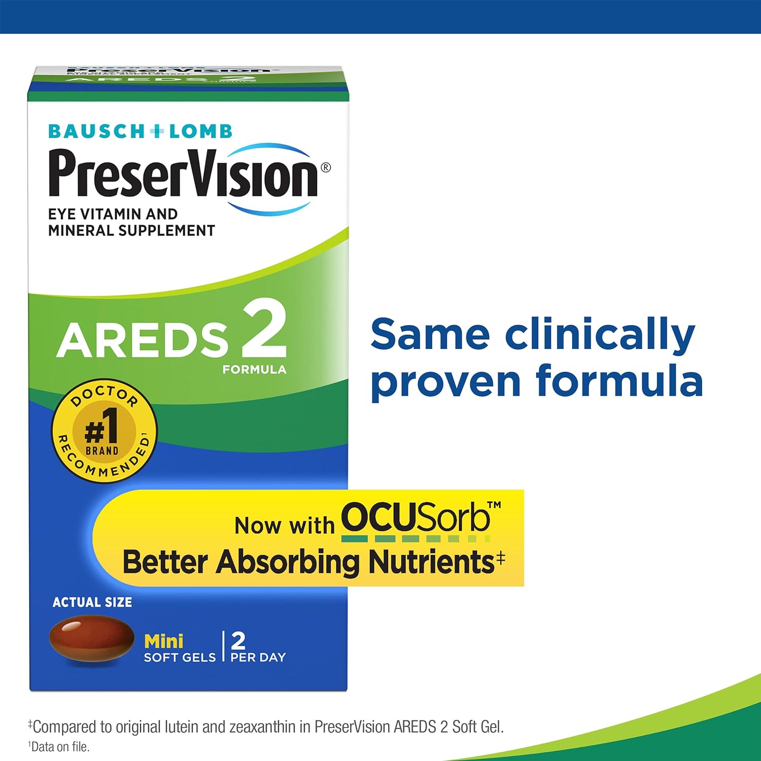 PreserVision AREDS 2 Eye Vitamin & Mineral Supplement 210 count Soft Gels - EXP 08/2027