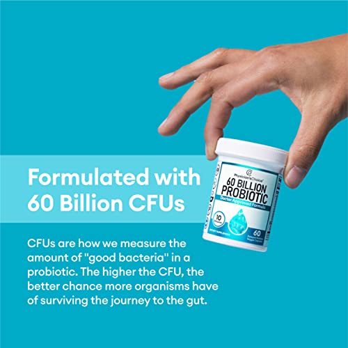 Physician's CHOICE Probiotics 60 Billion CFU - 10 Diverse Strains + Organic Prebiotic - Digestive & Gut Health - Supports Occasional Constipation, Diarrhea, Gas & Bloating - Probiotics For Women & Men