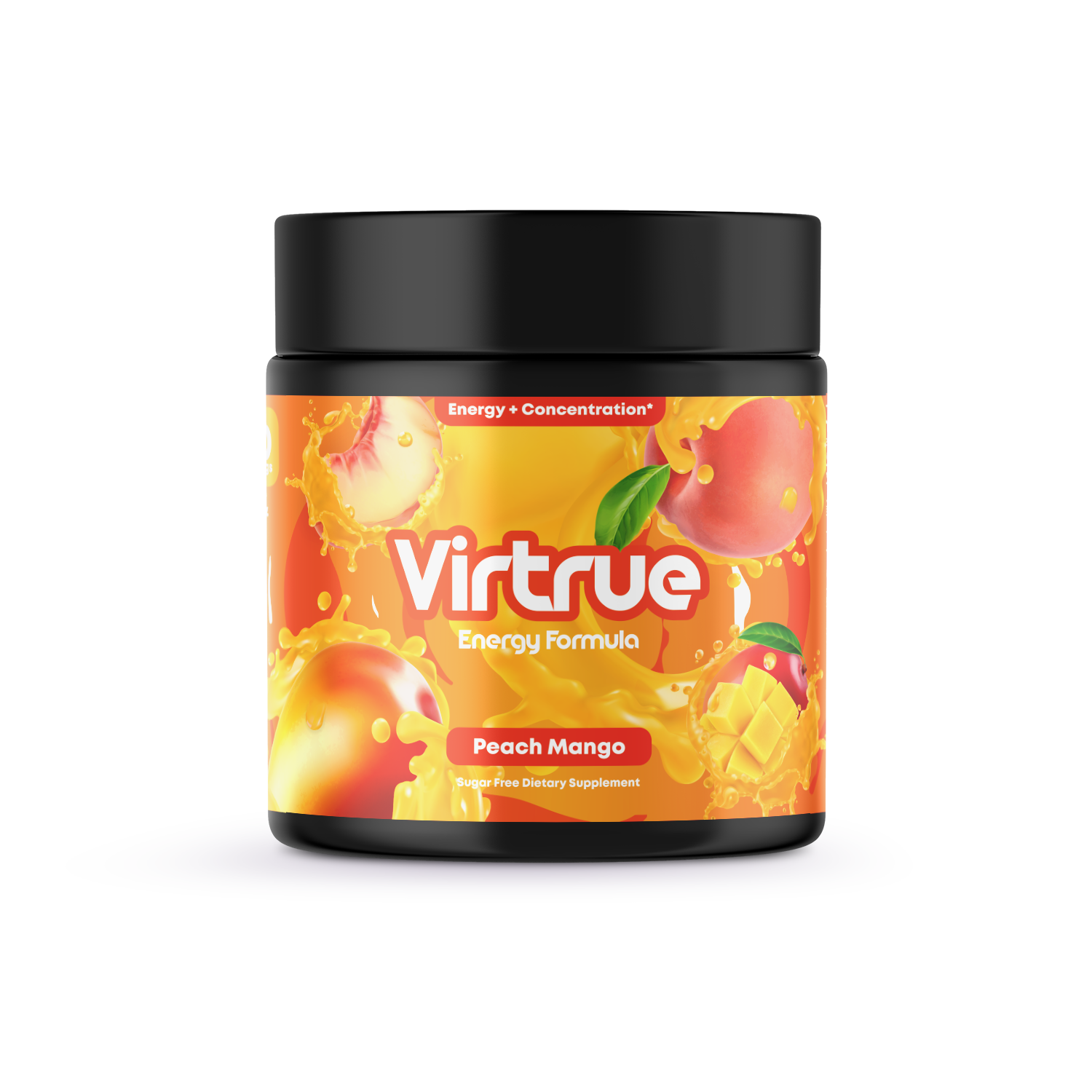 Peach Mango Pre-Workout Energy Powder + Focus Boost & Hydration | Sugar Free