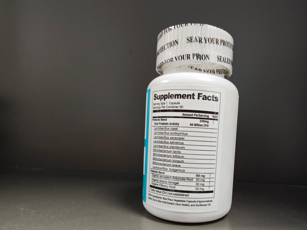 60 Billion CFU Probiotic Capsules  Acid-Resistant Stomach-Resistant Formula  Intestinal Delivery Technology  Digestive & Immune Health Support  Daily Gut Wellness Supplement