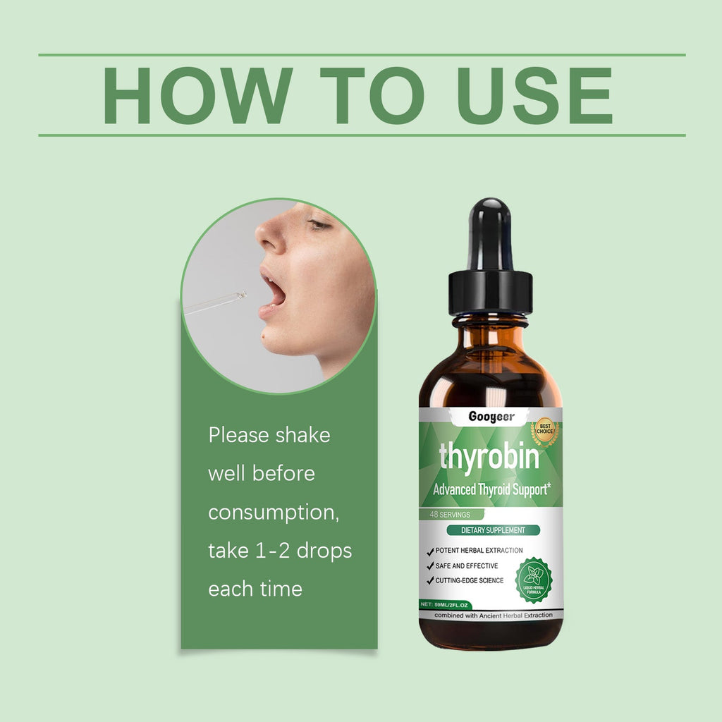 Thyrobin Advanced Thyroid Support – Herbal & Ancient Extraction | 59ml / 2 fl oz Liquid Dietary Supplement (48 Servings)