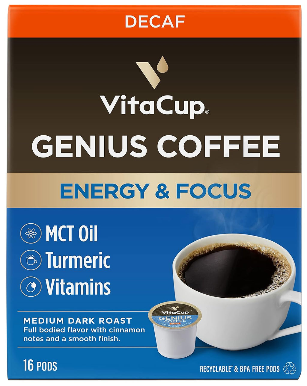Slim Organic Coffee Pods with Diet Support  Bold Flavor