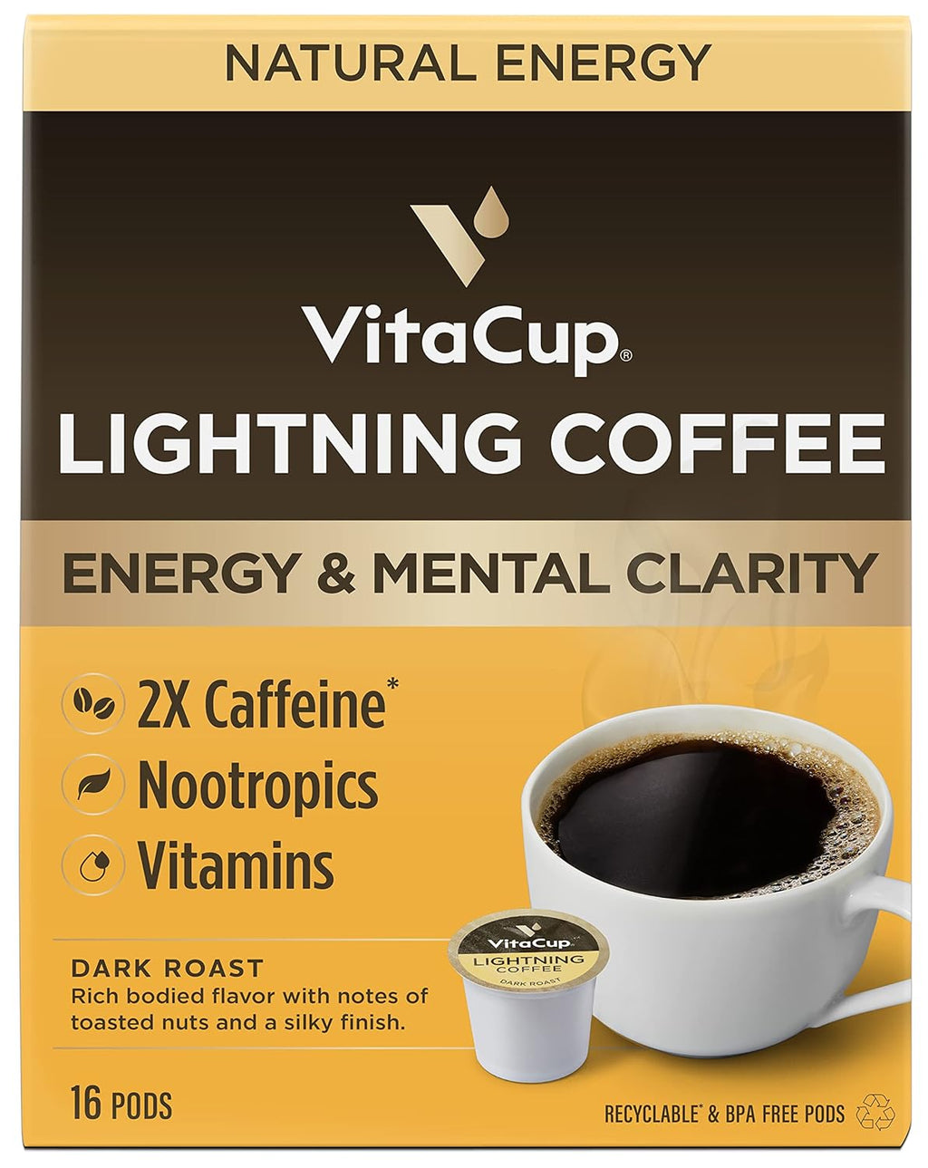 Slim Organic Coffee Pods with Diet Support  Bold Flavor