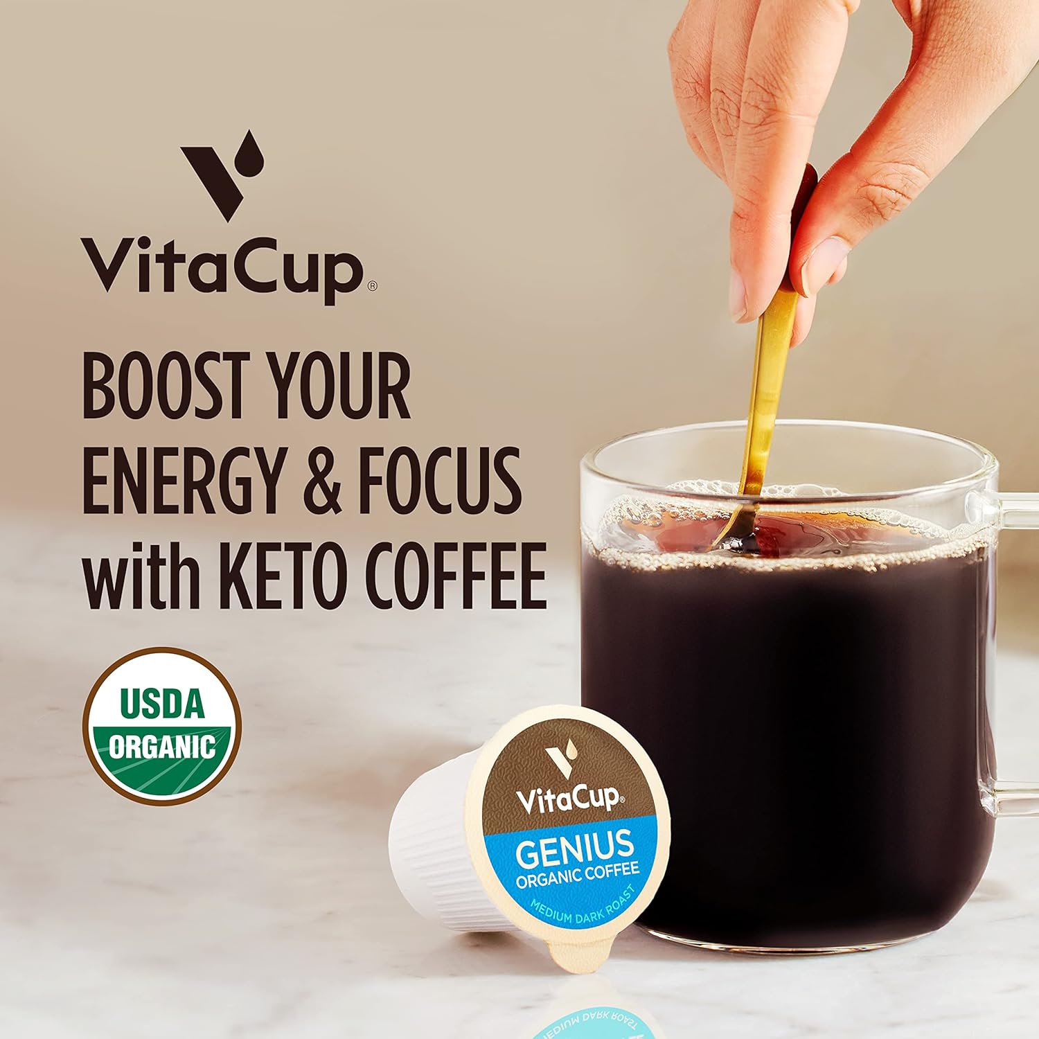 Slim Organic Coffee Pods with Diet Support  Bold Flavor