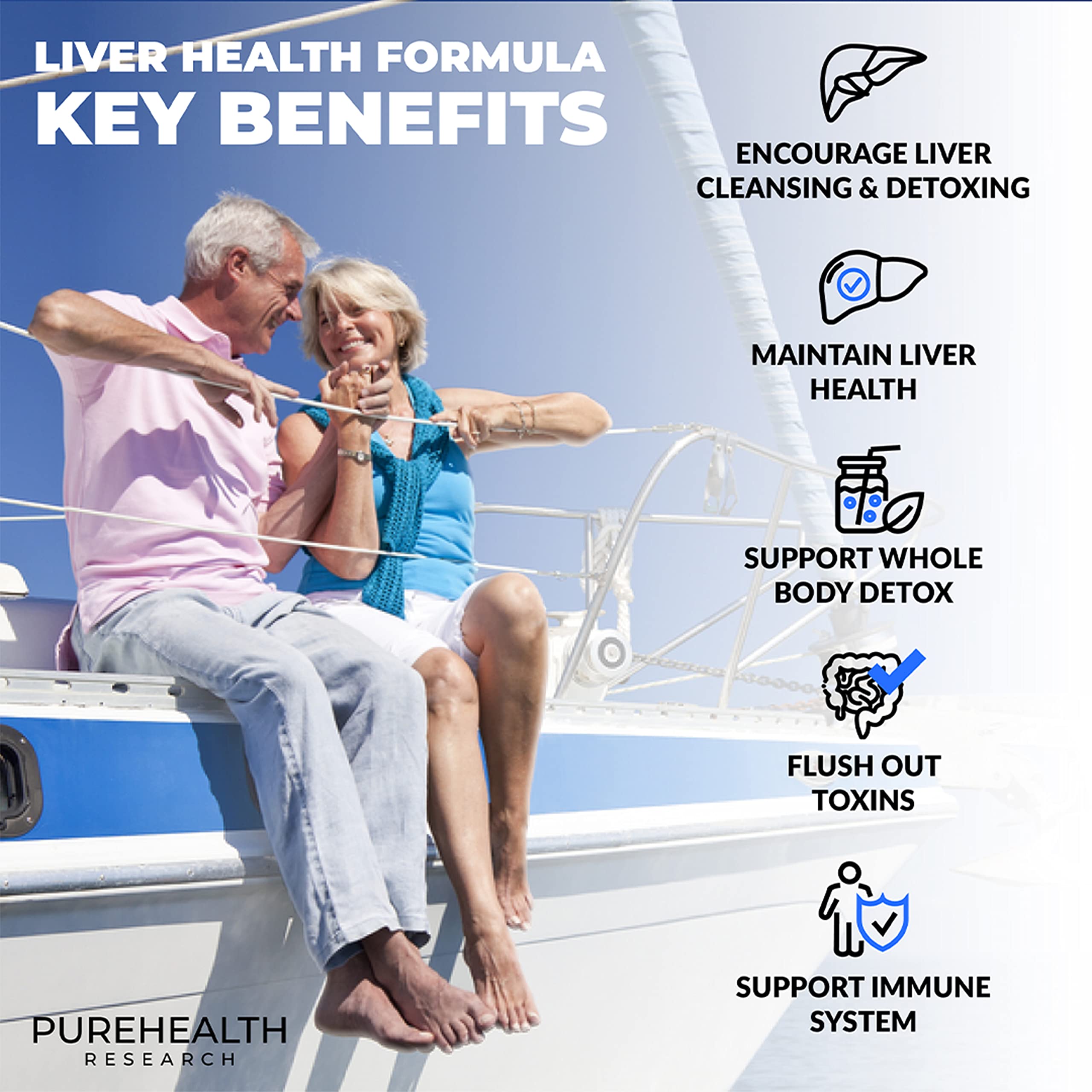 PUREHEALTH RESEARCH Liver Health – Liver Cleanse Detox & Repair with Artichoke Extract, Milk Thistle, Dandelion Root, Turmeric, Beet Root to Healthy Liver Renew with 11 Natural Nutrients, 60 Capsules