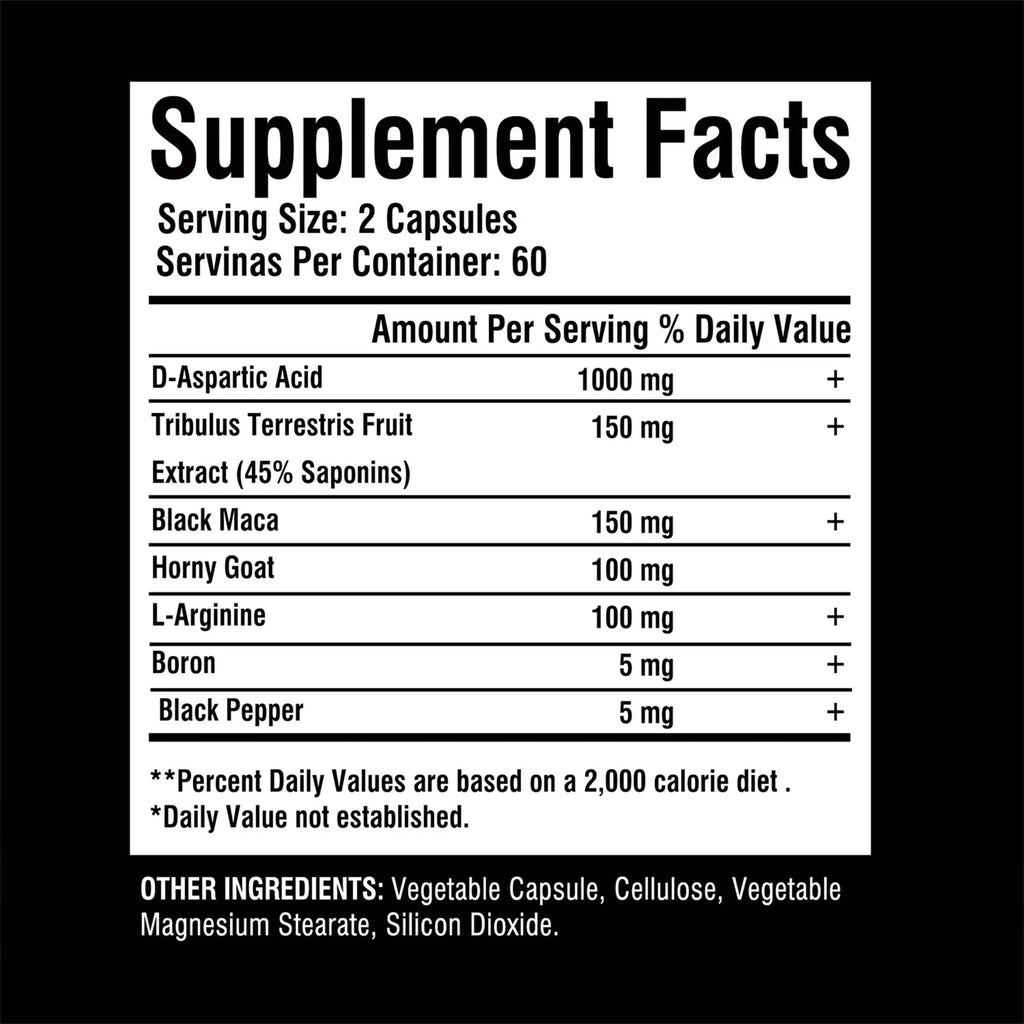 Men's Supplements - Enhances Energy Endurance and Promotes Lean Muscle Growth - 120 Capsules