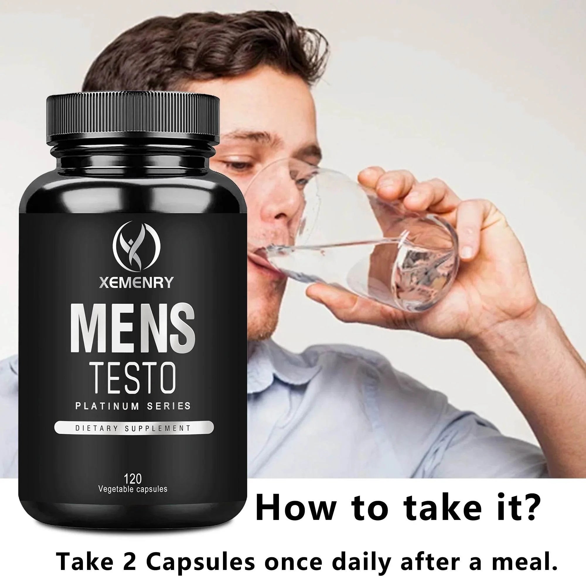 Men's Supplements - Enhances Energy Endurance and Promotes Lean Muscle Growth - 120 Capsules