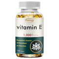 Vitamin E Supplement 1000IU - Antioxidant, Cellular Respiration, Skin Health - 120 Capsules
