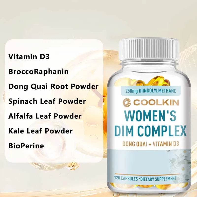 DIM Supplements for Women - Hormone Balance, Promotes Estrogen Metabolism, Menopausal Support, Antioxidant - 120 Capsules