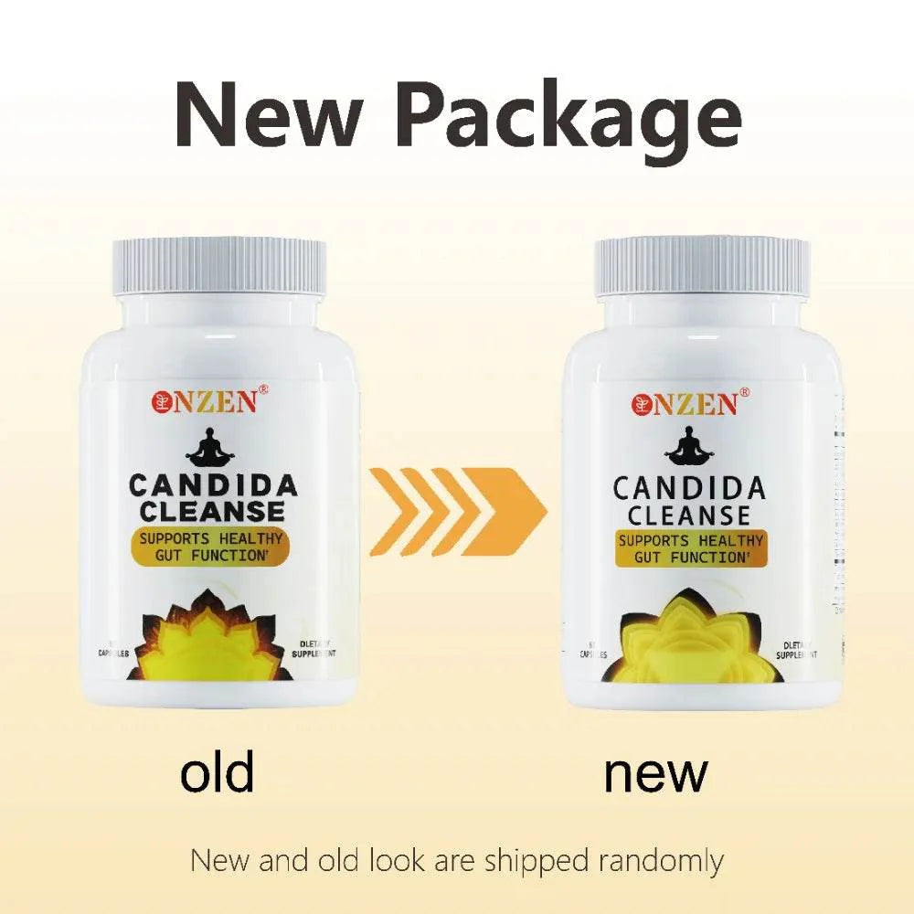 Candida Cleanse -Gut and ColonSupport -for Men & Women -AntiYeast Overgrowth -Oregano Leaf, Wormwood, Black Walnut, caprylic Ac