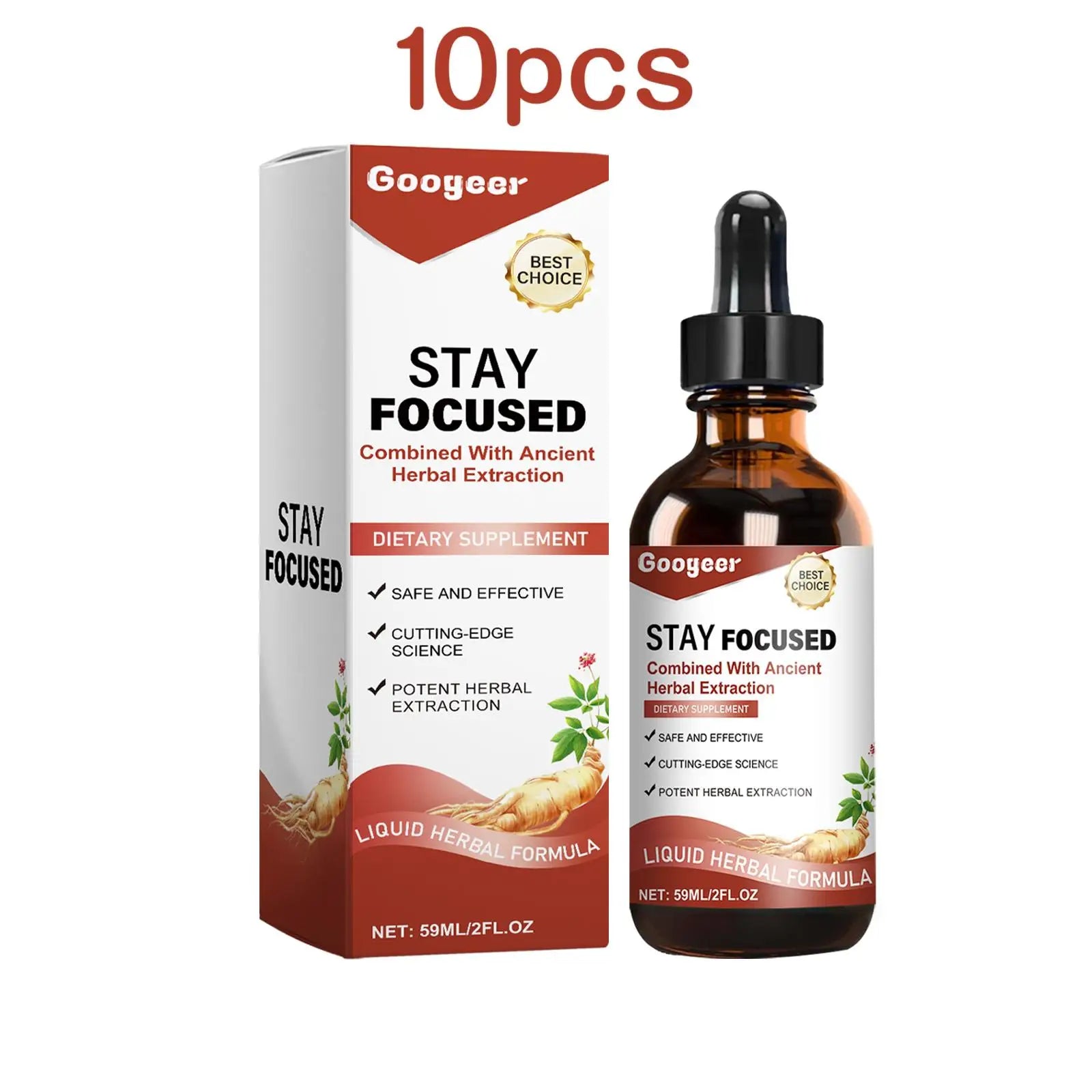 Googeer 59ml Ginseng Extract Drops Dietary Supplement Enhance Energy Immune Relieve Fatigue Herbal Health Entrance Drops