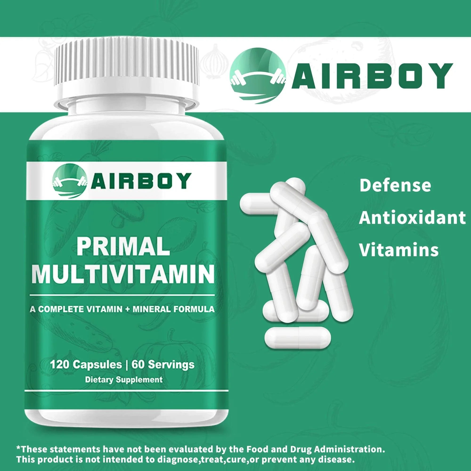 Multivitamin for Men and Women Supplement - Strengthen The Immune System and Improve Performance, Boost Energy - 120 Capsules