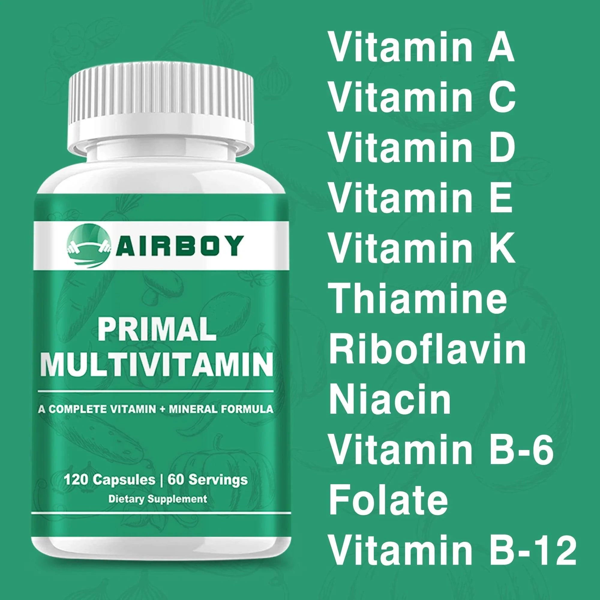 Multivitamin for Men and Women Supplement - Strengthen The Immune System and Improve Performance, Boost Energy - 120 Capsules