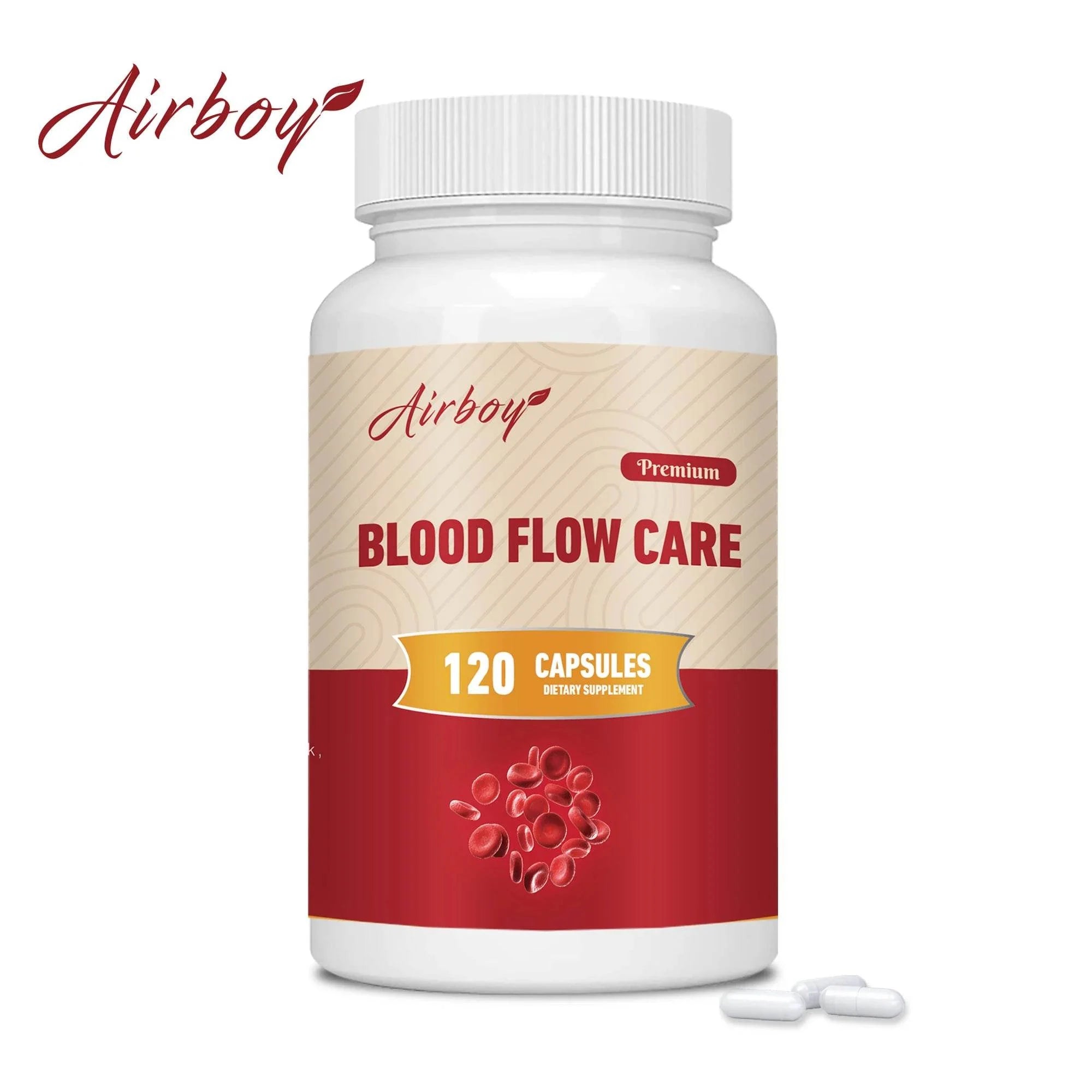 Blood Flow Care Supplement - Heart Health, Promotes Natural Blood Circulation - 120 Capsules