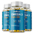 Omega 3 Fish Oil - with DHA & EPA - Supports Brain, Nervous System, Cardiovascular, Skin Health, Antioxidant - 120 Capsules