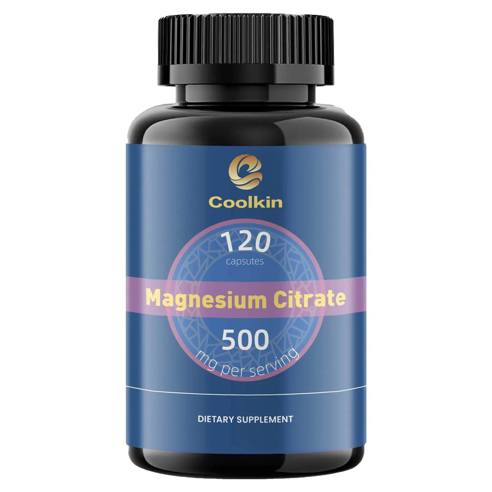 Magnesium Citrate Capsules - Muscle, Bone, Heart, Nervous System Support, Improve Sleep - 120 Capsules