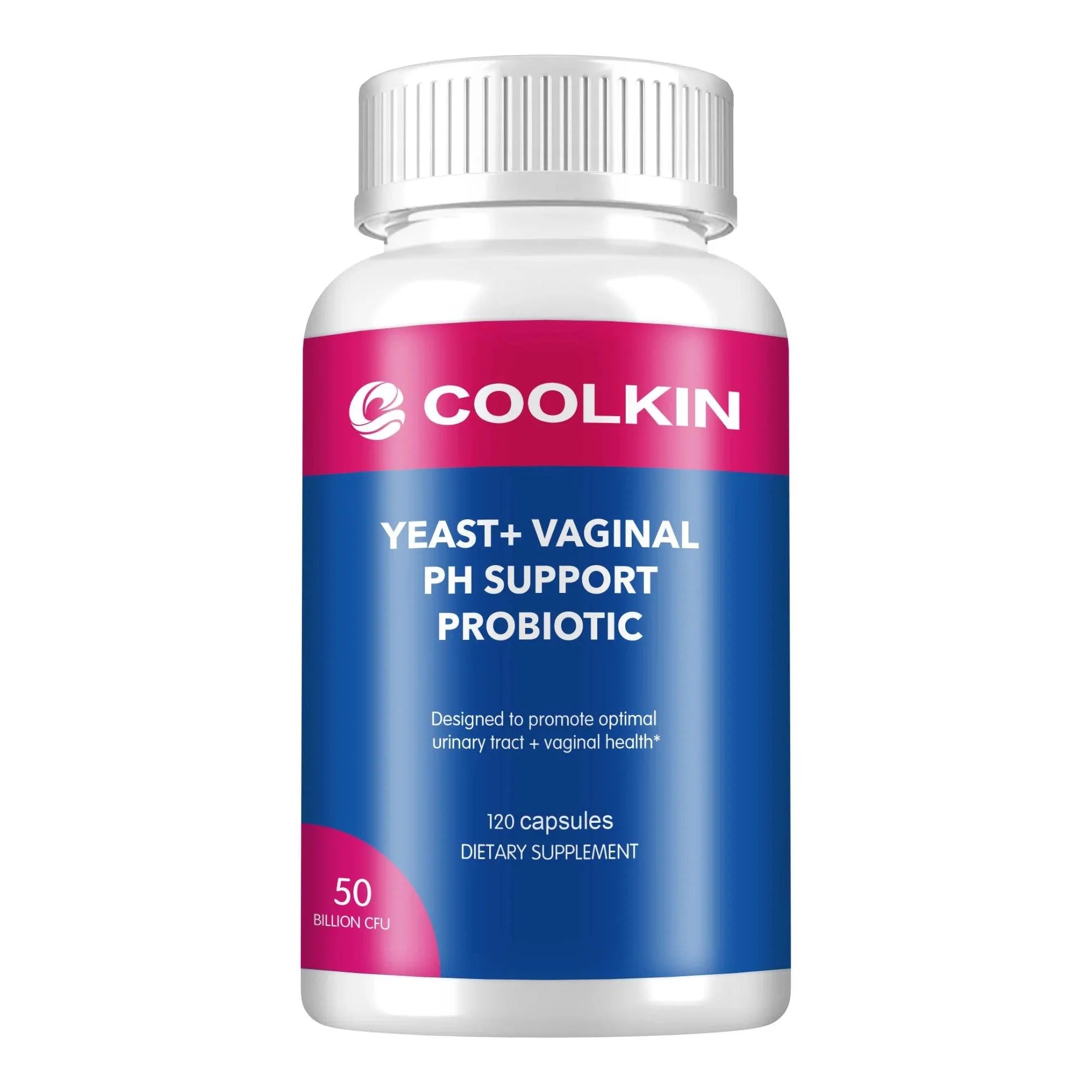 Yeast + Vaginal PH Support Probiotics - Promotes Urinary Tract Health, Digestion and Immune Support - 120 Capsules
