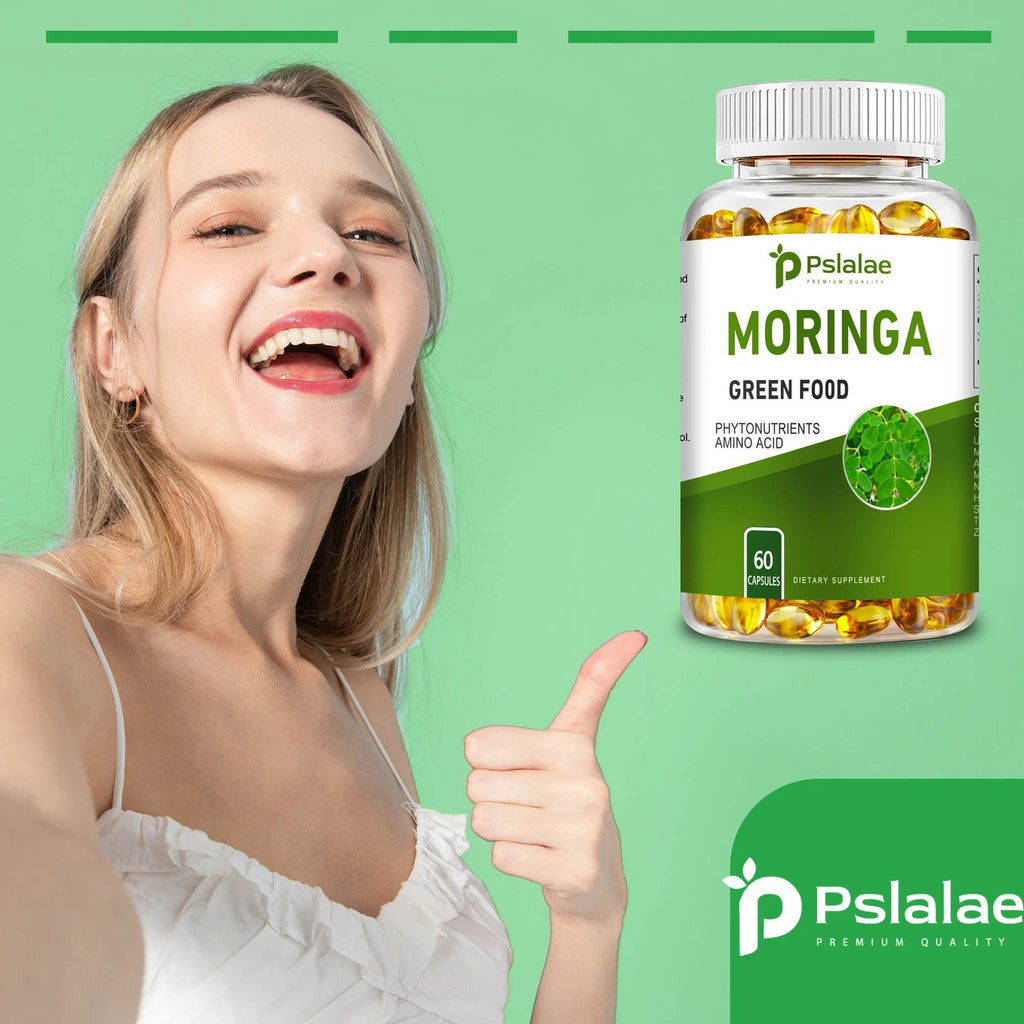 Moringa Capsules - Supports Digestion and Heart, Promotes Immune System Health and Brain Health - 60 Capsules