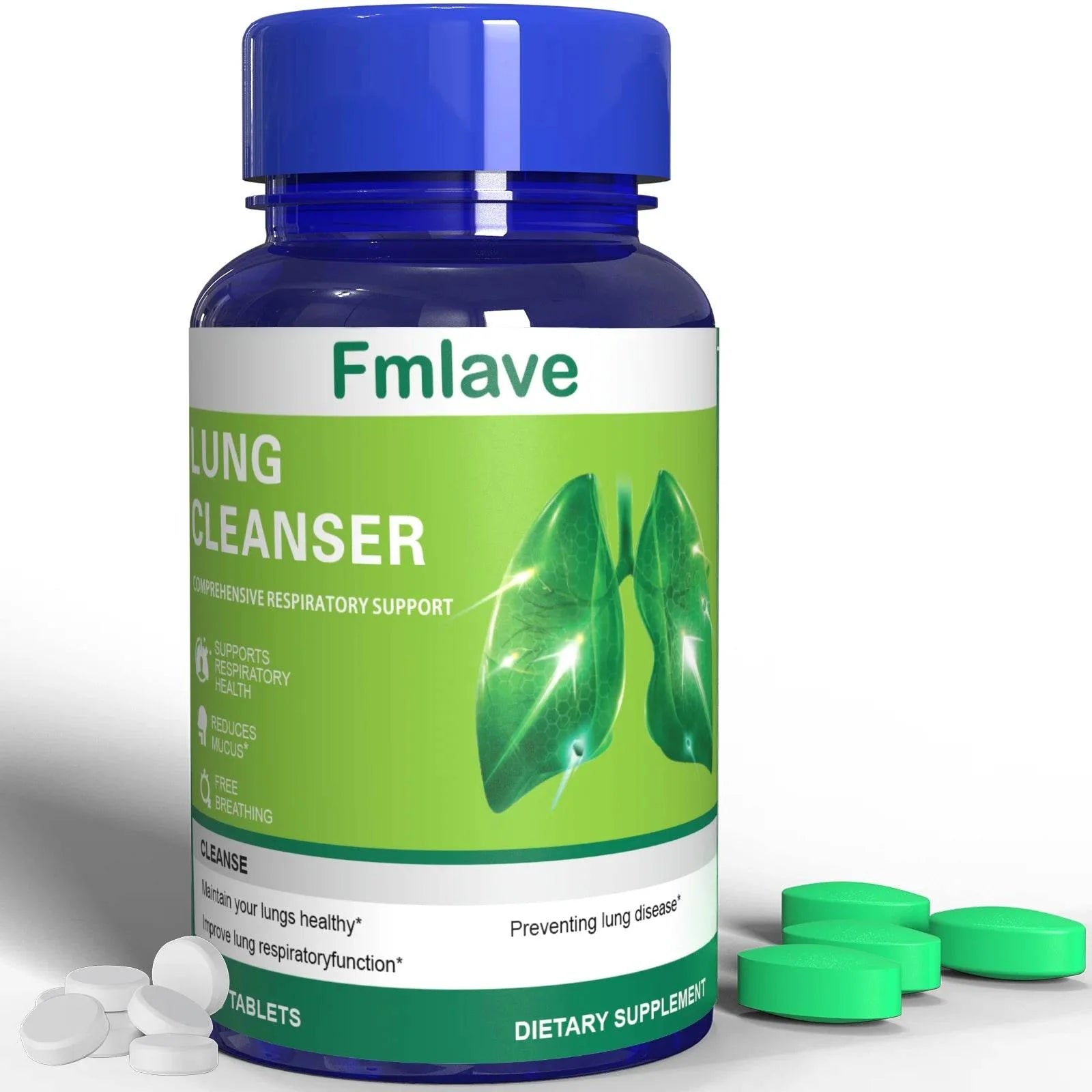 Lung Cleanser Health Supplement, Powerful Herbals Extract Formula For Lung Cleanse, Immune & Mucus Support, 60 Tablets (36g)