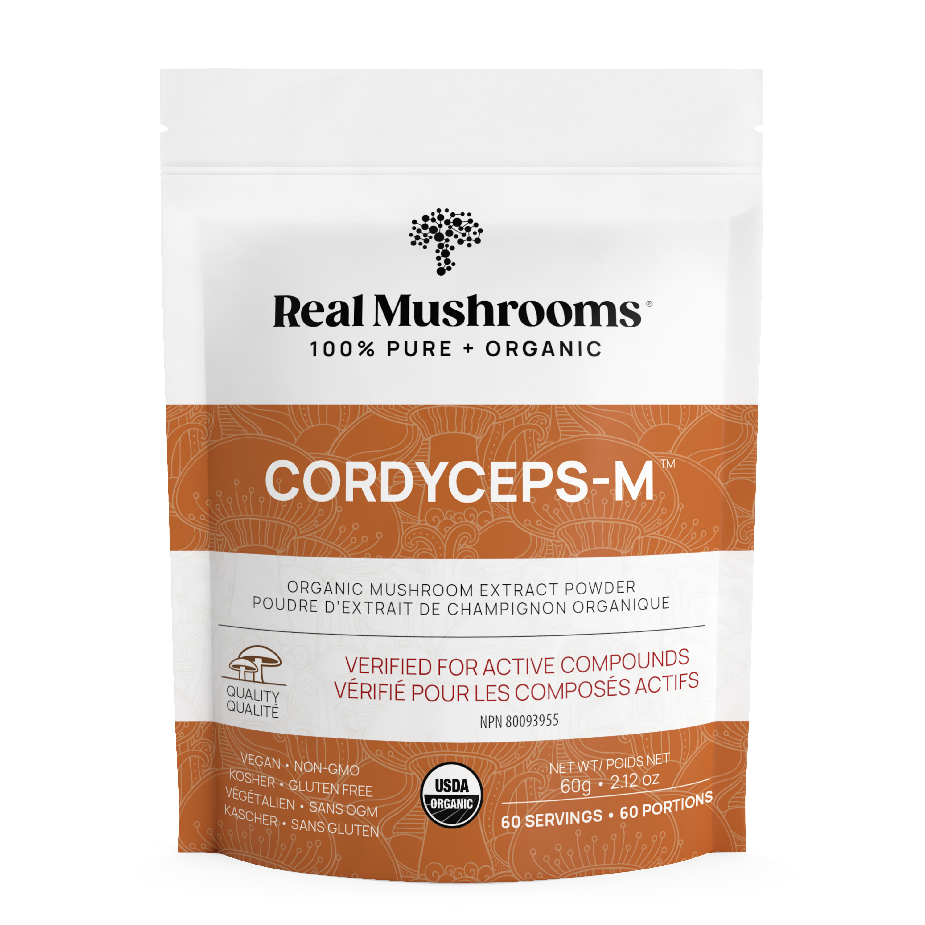 Organic Cordyceps Mushroom Extract Powder – Bulk Supplement by Real Mushrooms