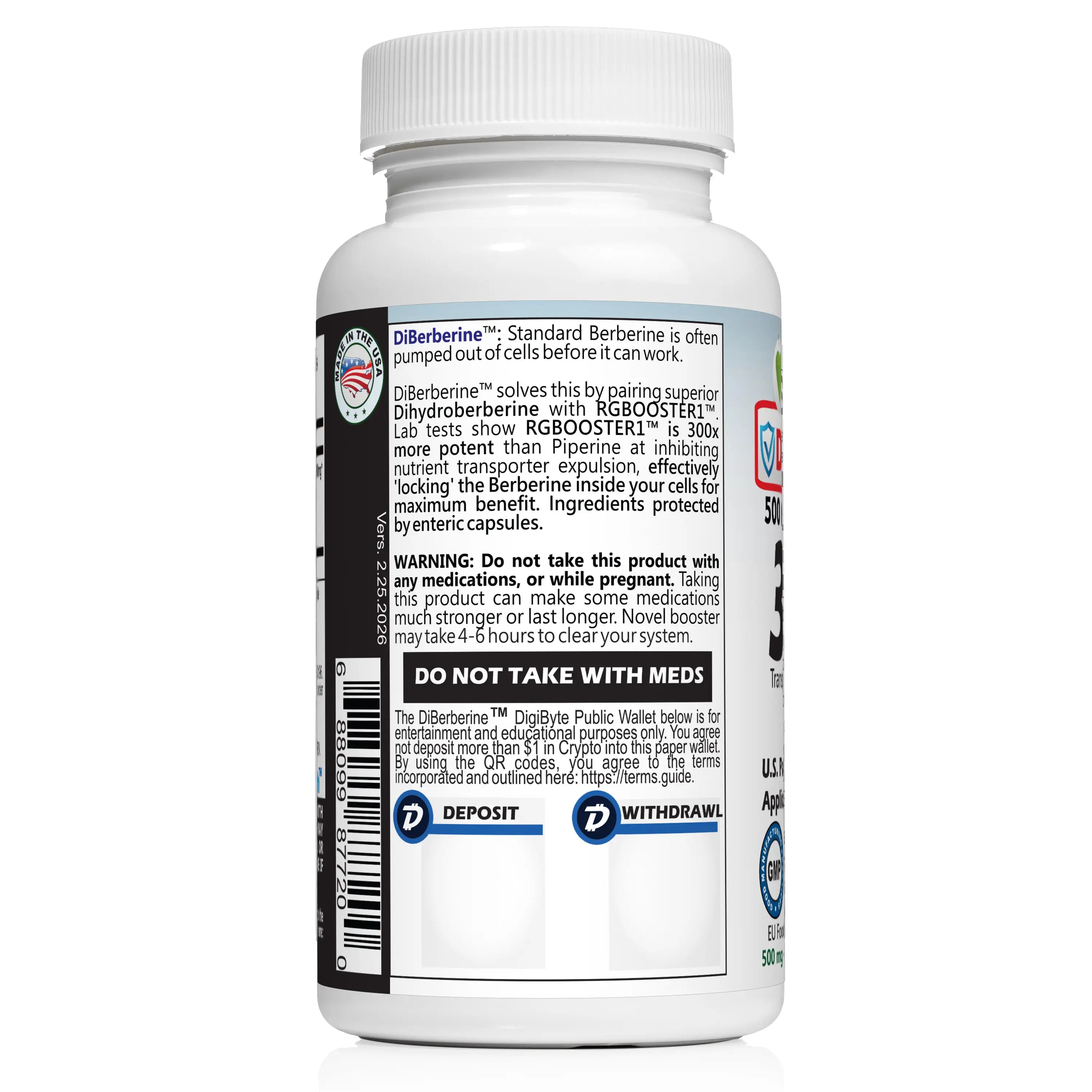 DiBerberine 300x: Dihydro Berberine Enteric + 300x Patent Pending Booster