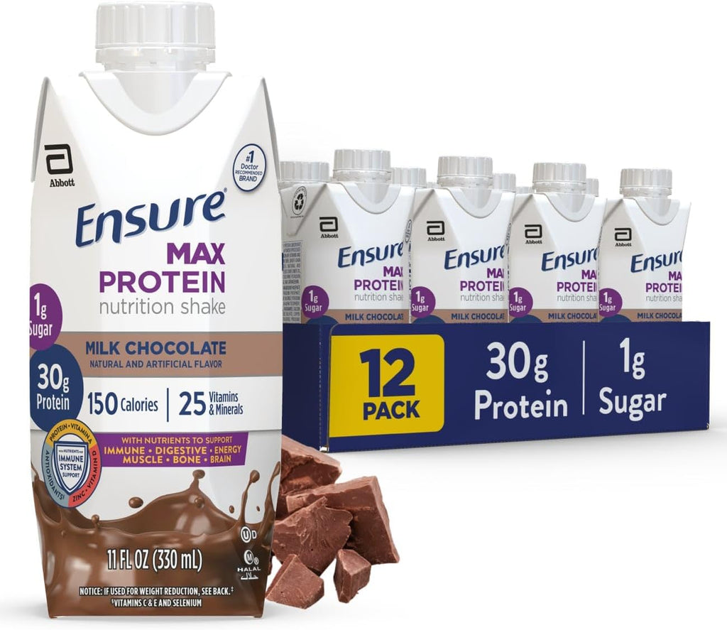 Ensure Max Protein Milk Chocolate, 11 oz Carton, CS/12