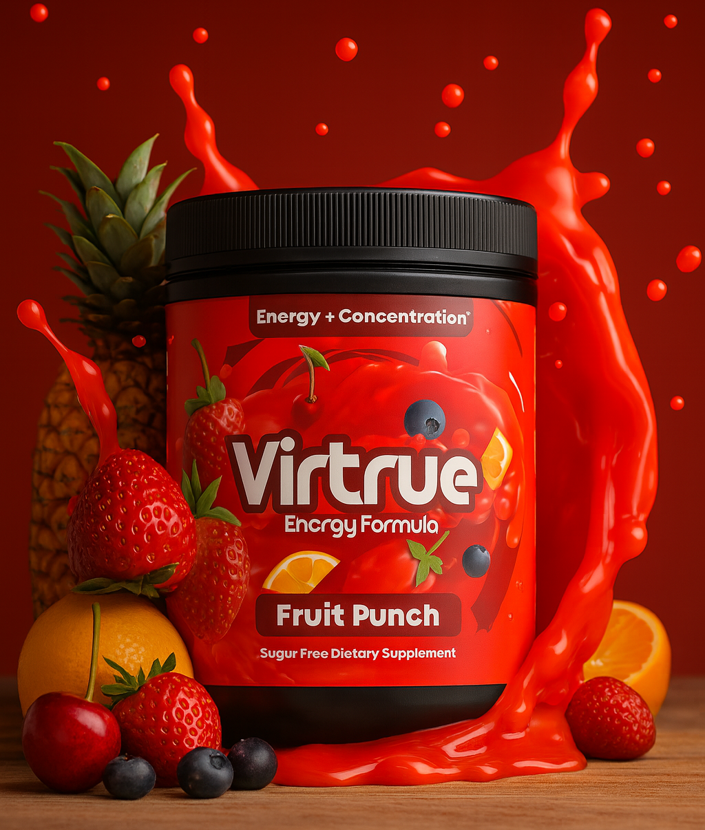Fruit Punch Pre-Workout Energy Powder + Focus Boost & Hydration | Suga ...