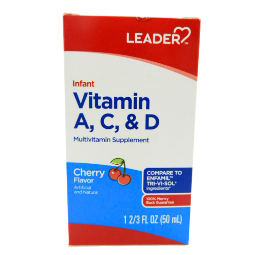 Leader Infant Cherry Liquid Iron & Vitamin A, C & D Supplement (1.67 oz)