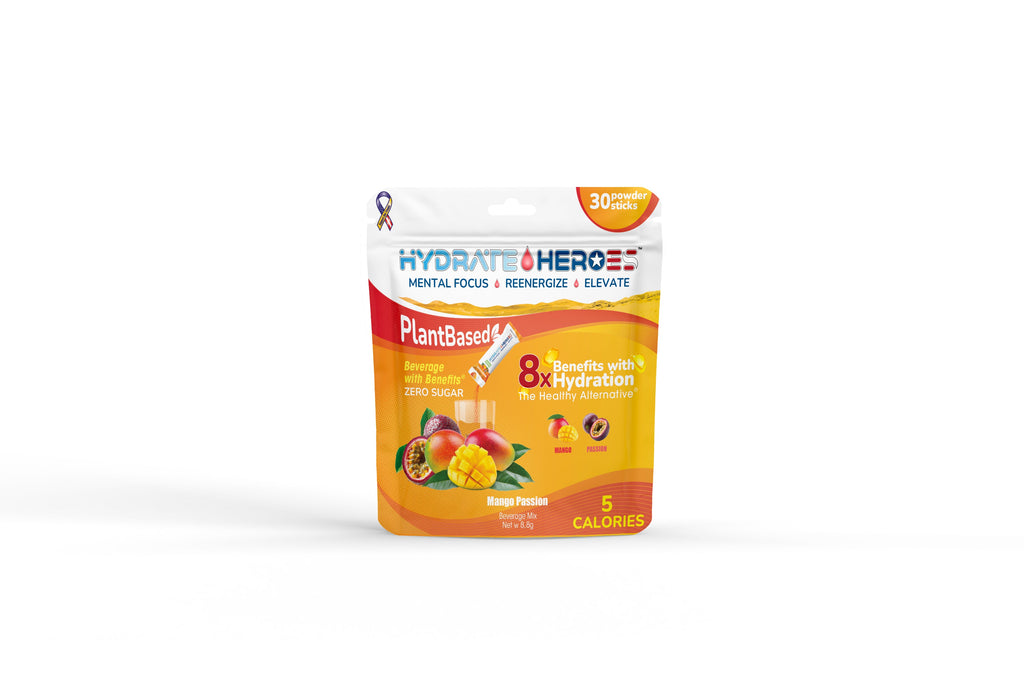Tropical Paradise 24 Mushroom Infused Clean Hydration Powder Sticks | Energy & Focus