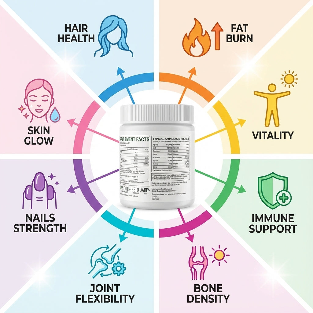 Multi Collagen Peptides Powder for Hair, Skin, Nails & Joint Support