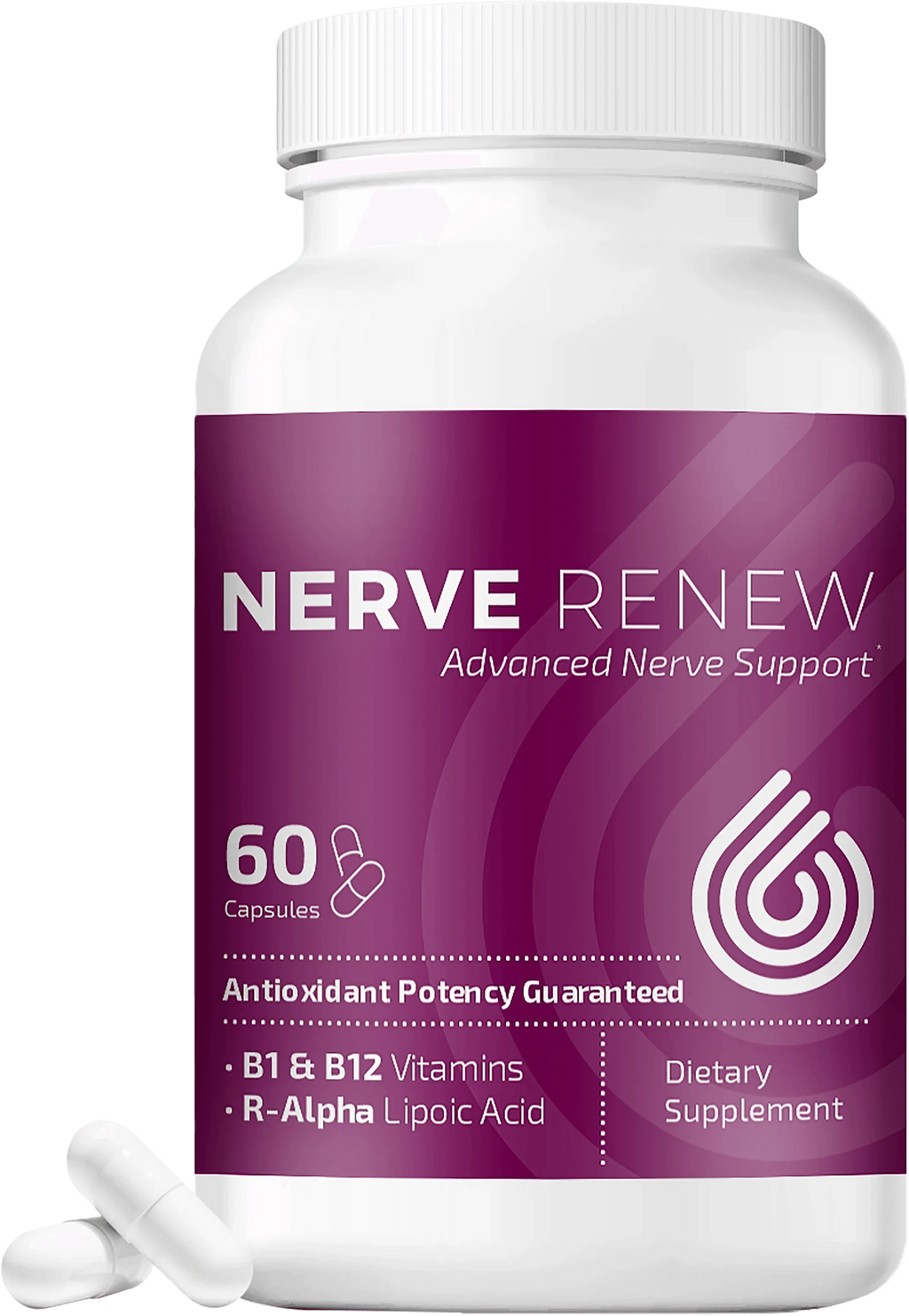 Vitamin D, Vitamin B Complex, Advanced Nerve Support - 300 mg Stabilized R-Lipoic Acid, Benfotiamine, 60 Capsules