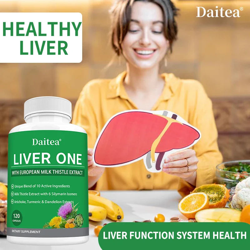 Liver Health Detox Cleanse Capsules, with Milk Thistle, Artichoke, Beetroot & Dandelion, Support Liver Function Vegan Supplement