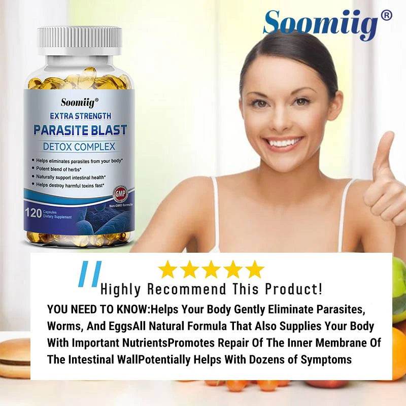 Parasite Detox - Gut Health Supplements - Gut Health - Boosts Immune System - Supports Cleansing and Detoxification