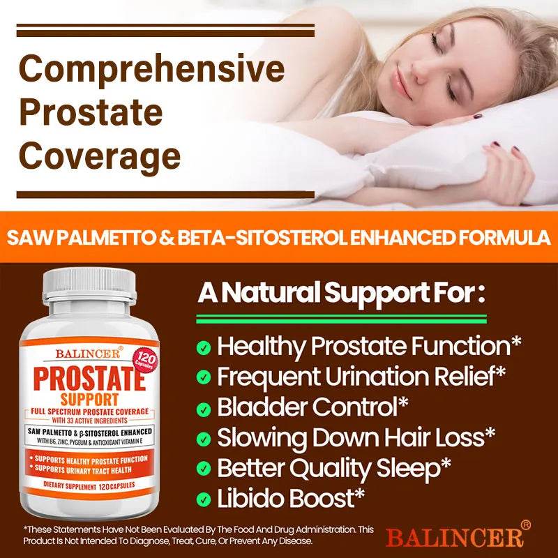 Minerals and vitamins - Helps relieve urinary frequency, bladder control, urination discomfort, prostate health