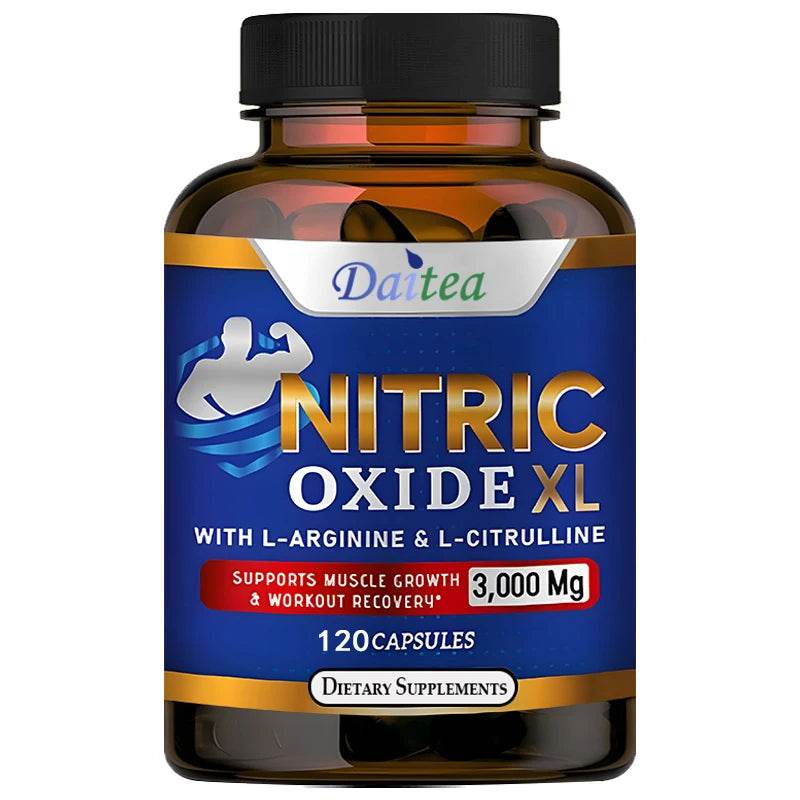 Nitric Oxide Booster, Beta-Alanine, Premium Muscle Support Nitric Oxide Booster, Maximum Potency, Strong, 120 Capsules