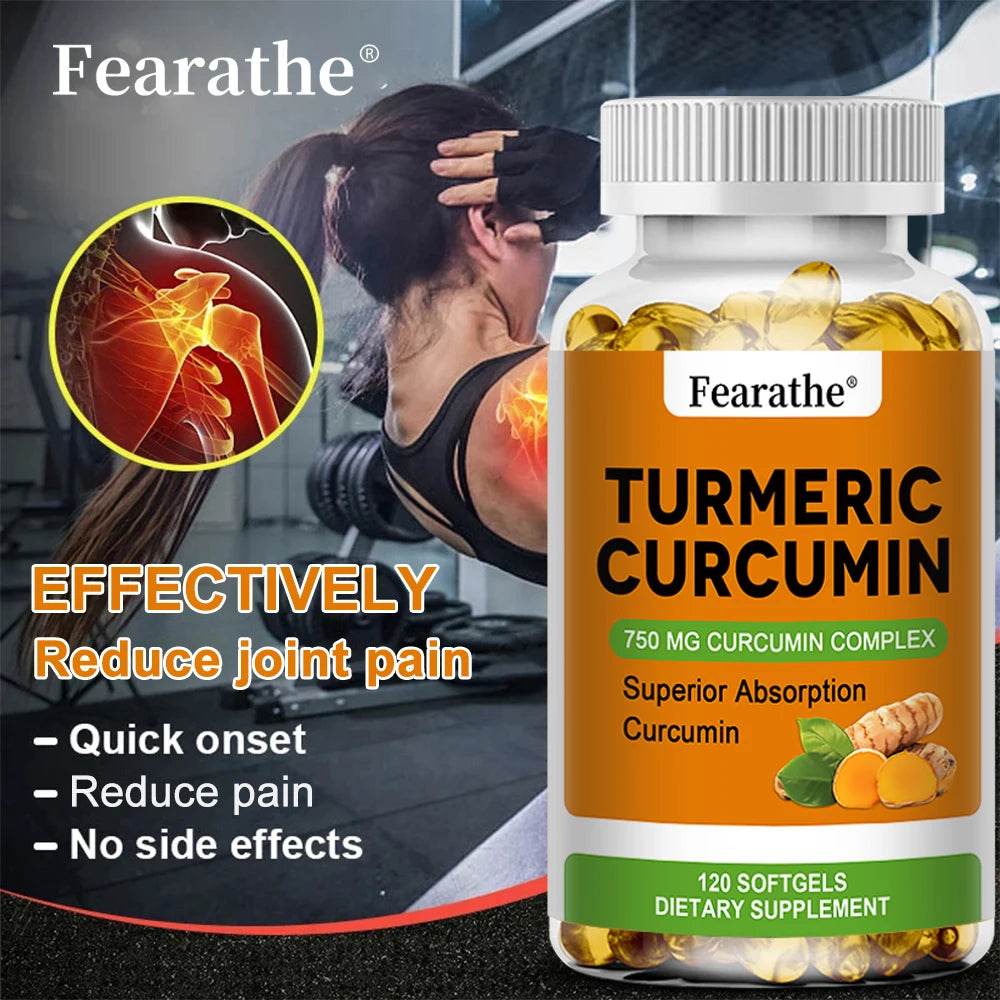 Organic Turmeric Capsules - Phytosome Supplement to Support Joint, Brain and Heart Health