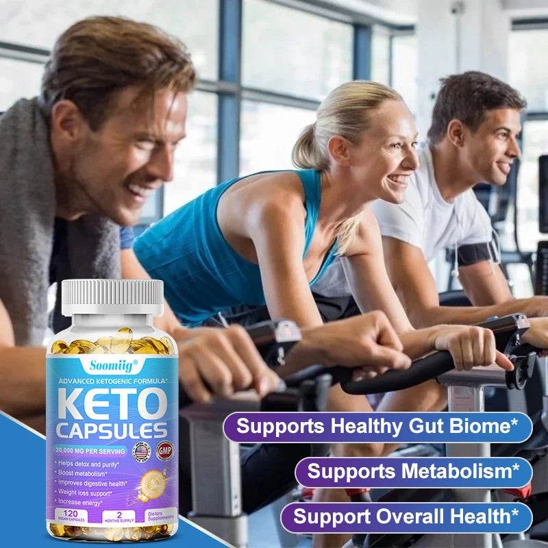 Keto Fat Burning Capsules - Promote metabolism - burn fat, enzyme detoxification, suppress appetite, enhance energy