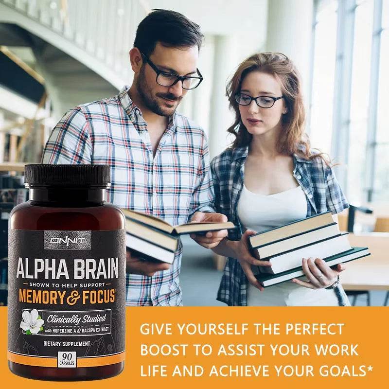 Brain Health Supplement Capsules - Supports Memory Concentration And Cognitive Processing Speed - 90 Count Bottle